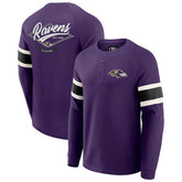 Baltimore Ravens Darius Rucker Collection Waffle-Knit Raglan Long Sleeve Henley T-Shirt - Purple outlet