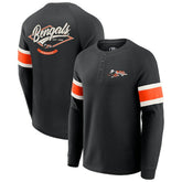 Cincinnati Bengals Darius Rucker Collection Waffle-Knit Raglan Long Sleeve Henley T-Shirt - Black sale