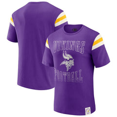 Minnesota Vikings Darius Rucker Collection Football Stripe Sleeve T-Shirt - Purple on sale