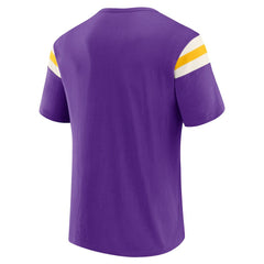Minnesota Vikings Darius Rucker Collection Football Stripe Sleeve T-Shirt - Purple on sale