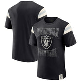 Las Vegas Raiders Darius Rucker Collection Football Stripe Sleeve T-Shirt - Black sale