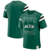 New York Jets Darius Rucker Collection Football Stripe Sleeve T-Shirt - Green for sale