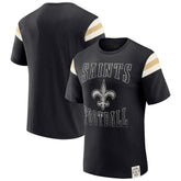 New Orleans Saints Darius Rucker Collection Football Stripe Sleeve T-Shirt - Black outlet
