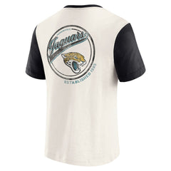 Jacksonville Jaguars Darius Rucker Collection Henley Colorblock Slub Pocket T-Shirt - Cream cheap