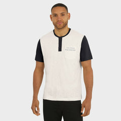 Las Vegas Raiders Darius Rucker Collection Henley Colorblock Slub Pocket T-Shirt - Cream sale