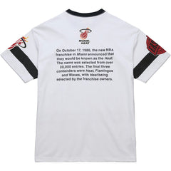 Miami Heat Unisex Hardwood Classics Vintage Team Origins Premium T-Shirt - White | Mitchell & Ness discount