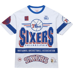 Philadelphia 76ers Unisex Hardwood Classics Vintage Team Origins Premium T-Shirt - White | Mitchell & Ness sale