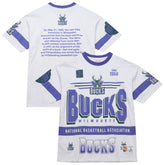 Milwaukee Bucks Unisex Hardwood Classics Vintage Team Origins Premium T-Shirt - White | Mitchell & Ness shop