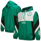Boston Celtics Hardwood Classics Team Origins Anorak Quarter-Zip Windbreaker Jacket - Kelly Green | Mitchell & Ness discount