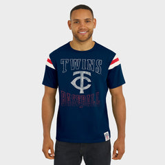 Minnesota Twins Darius Rucker Collection Distressed Sleeve Stripe T-Shirt - Navy