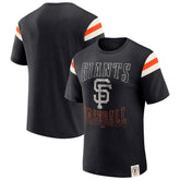 San Francisco Giants Darius Rucker Collection Distressed Sleeve Stripe T-Shirt - Black