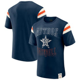 Houston Astros Darius Rucker Collection Distressed Sleeve Stripe T-Shirt - Navy