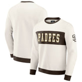 San Diego Padres Darius Rucker Collection Colorblock Crewneck Sweatshirt - Cream