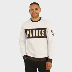 San Diego Padres Darius Rucker Collection Colorblock Crewneck Sweatshirt - Cream
