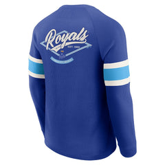 Kansas City Royals Darius Rucker Collection Waffle-Knit Raglan Long Sleeve Henley T-Shirt - Royal