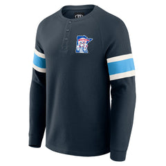 Minnesota Twins Darius Rucker Collection Waffle-Knit Raglan Long Sleeve Henley T-Shirt - Navy