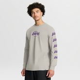 Los Angeles Lakers Crossover Collection Ball Screen Action Premium Long Sleeve T-Shirt - Cream | Fanatics discount