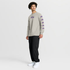 Los Angeles Lakers Crossover Collection Ball Screen Action Premium Long Sleeve T-Shirt - Cream | Fanatics discount