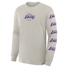 Los Angeles Lakers Crossover Collection Ball Screen Action Premium Long Sleeve T-Shirt - Cream | Fanatics discount