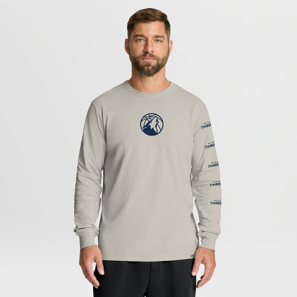 Minnesota Timberwolves Crossover Collection Ball Screen Action Premium Long Sleeve T-Shirt - Cream | Fanatics online