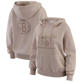Brooklyn Nets WEAR by Erin Andrews Women's Washed Pullover Crewdie - Tan outlet