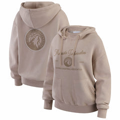 Minnesota Timberwolves WEAR by Erin Andrews Women's Washed Pullover Crewdie - Tan on sale