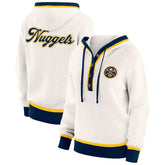 Denver Nuggets WEAR by Erin Andrews Women's Plus Size Hoodie Sweater sale - Cream online