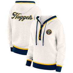 Denver Nuggets WEAR by Erin Andrews Women's Plus Size Hoodie Sweater sale - Cream online