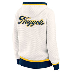 Denver Nuggets WEAR by Erin Andrews Women's Plus Size Hoodie Sweater sale - Cream online