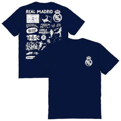 Real Madrid Vive La Fete Women's Impressions Artwork T-Shirt - Navy outlet