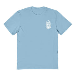 Argentina National Team Vive La Fete Women's Impressions Artwork T-Shirt - Light Blue outlet
