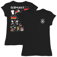 Germany National Team Vive La Fete Girls Youth Color Badge Fitted T-Shirt - Black sale