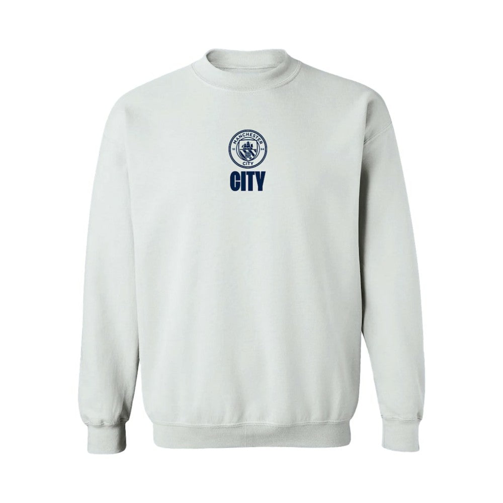 Manchester City Vive La Fete Women's Color Badge Pullover Sweatshirt - White sale