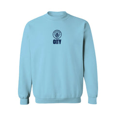 Manchester City Vive La Fete Women's Color Badge Pullover Sweatshirt - Sky Blue sale