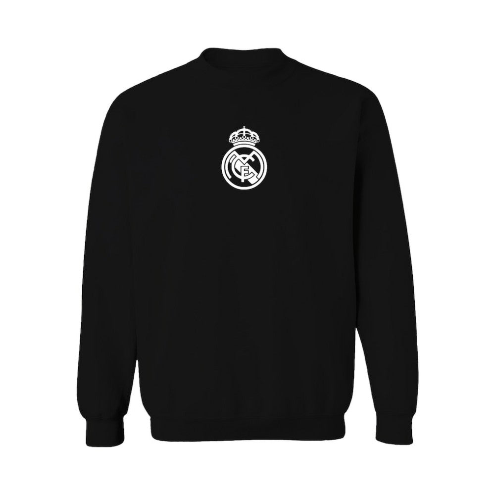 Real Madrid Vive La Fete Women's Color Badge Pullover Sweatshirt - Black cheap