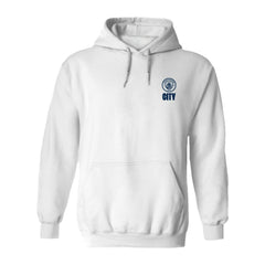 Manchester City Vive La Fete Women's Color Badge Pullover Hoodie - White shop