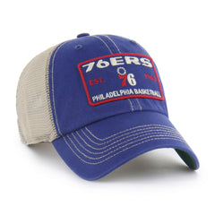 Philadelphia 76ers '47 Wabash Patch Clean Up Adjustable Hat - Royal/Tan | 47 brand on sale