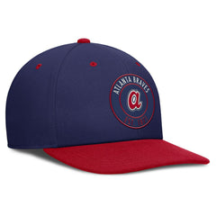 Atlanta Braves Cooperstown Collection Pro Dri-FIT Snapback Hat - Navy/Red | Nike