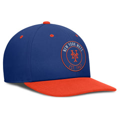 New York Mets Cooperstown Collection Pro Dri-FIT Snapback Hat - Royal/Orange | Nike