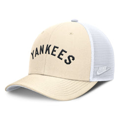 New York Yankees Cooperstown Collection Dri-FIT Rise Trucker Adjustable Hat - Natural | Nike