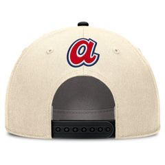 Atlanta Braves Cooperstown Collection Rise Adjustable Hat - Natural/Black | Nike