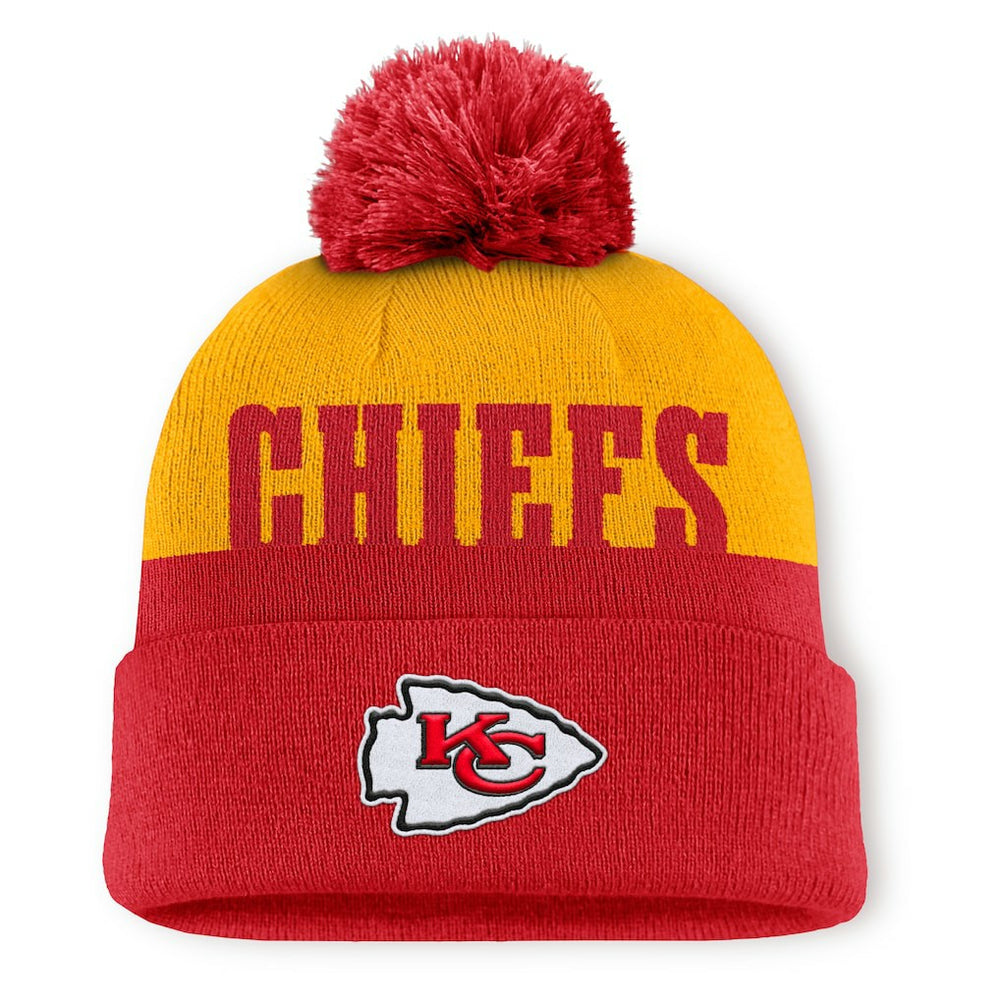 Kansas City Chiefs Punter Cuffed Knit Hat with Pom - Red online