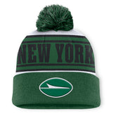 New York Jets Center Cuffed Knit Hat with Pom - Green discount