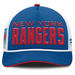 New York Rangers Fanatics Centennial Authentic Pro Foam Front Adjustable Trucker Hat Blue/White