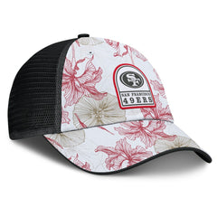 San Francisco 49ers Tropical Adjustable Trucker Hat - White/Black sale