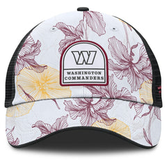 Washington Commanders Tropical Adjustable Trucker Hat - White/Black for sale