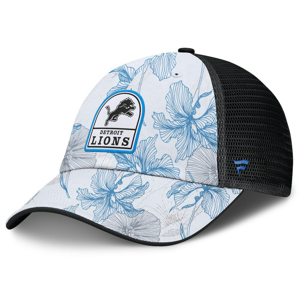 Detroit Lions Tropical Adjustable Trucker Hat - White/Black outlet