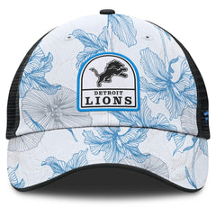 Detroit Lions Tropical Adjustable Trucker Hat - White/Black outlet