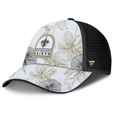 New Orleans Saints Tropical Adjustable Trucker Hat - White/Black online