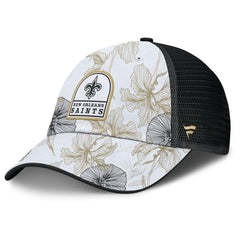 New Orleans Saints Tropical Adjustable Trucker Hat - White/Black online